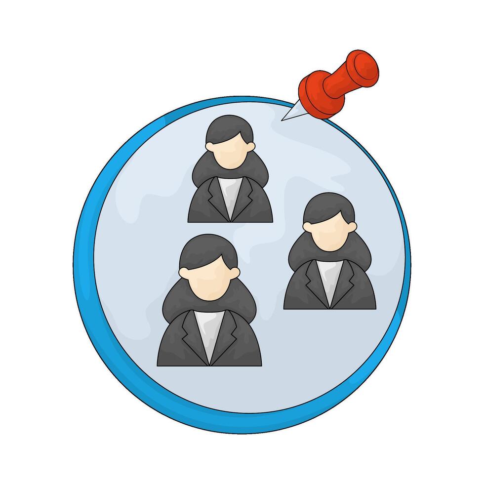 influencer collaboration illustration vector