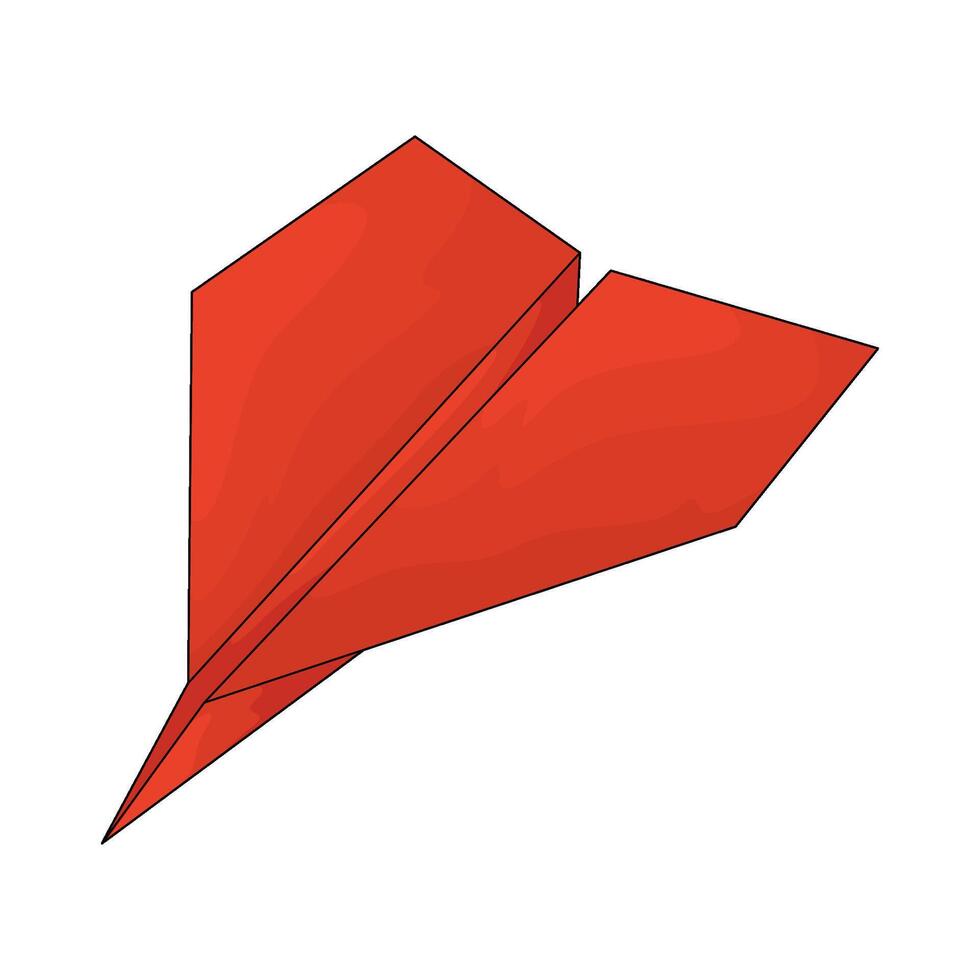 red origami plane vector