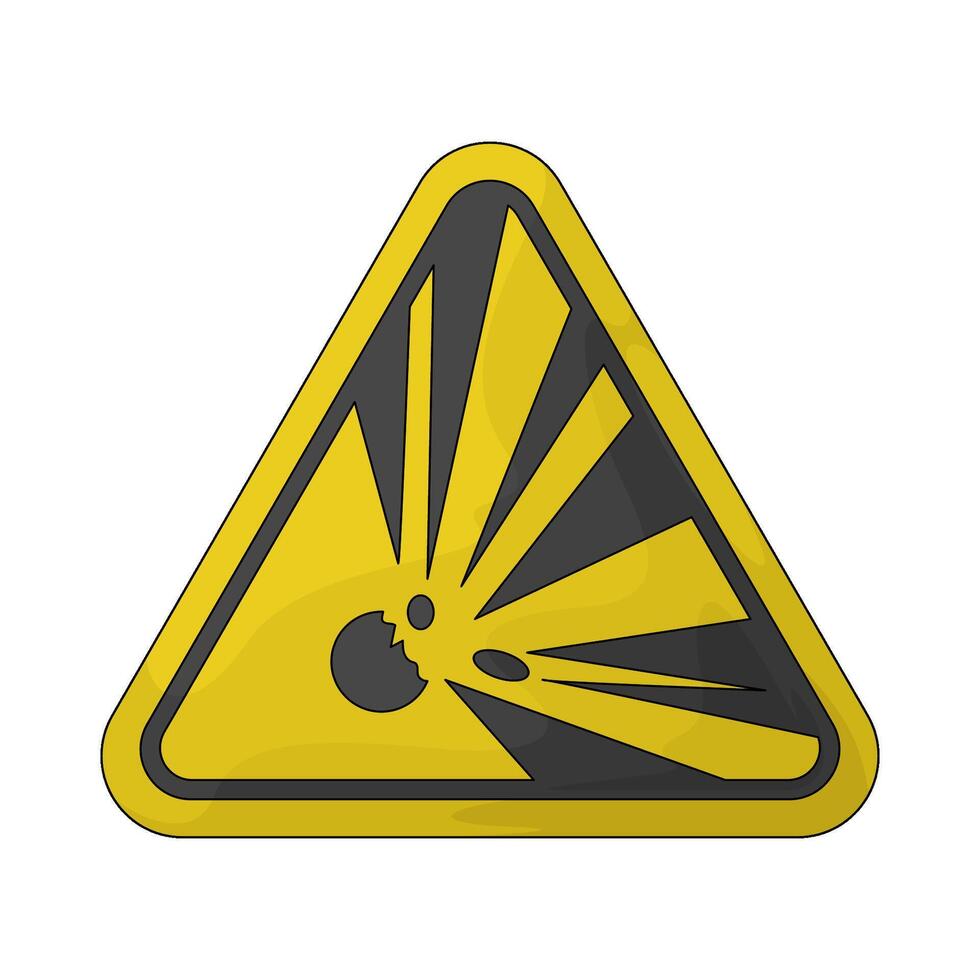 explosion warning sign vector