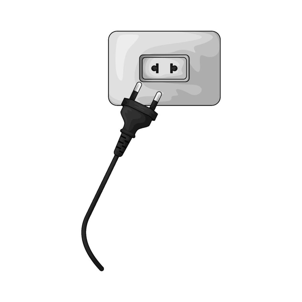 plug and socket illustration vector