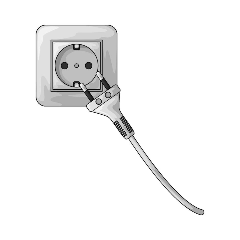 illustration of plug with sockets vector