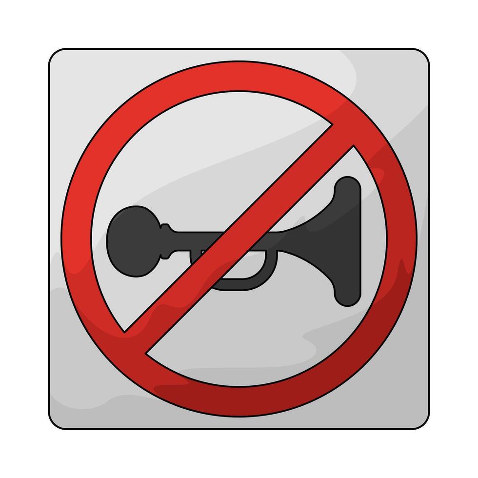 no horn sign vector