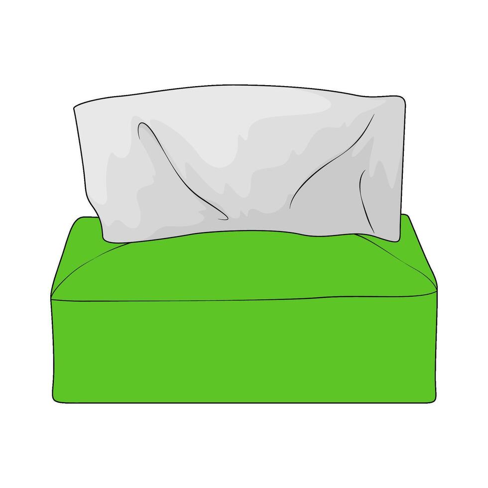 green tissue box vector