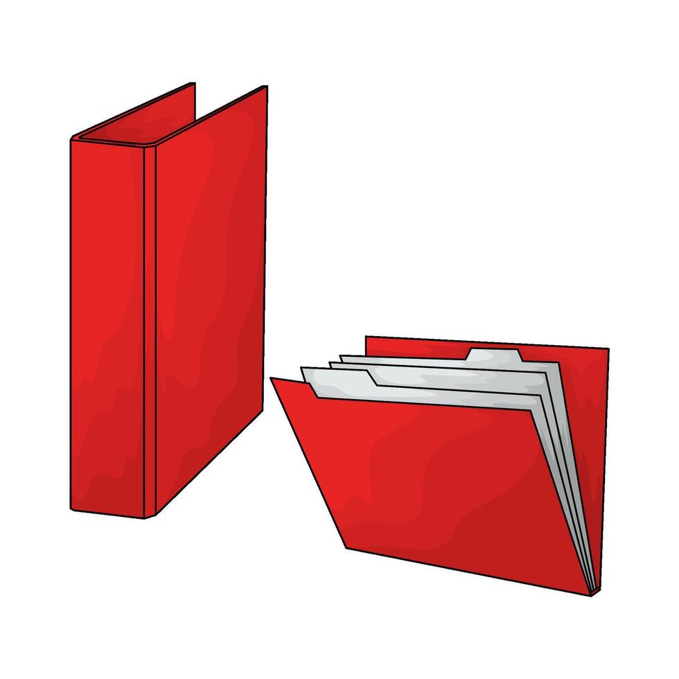 two folder illustration vector