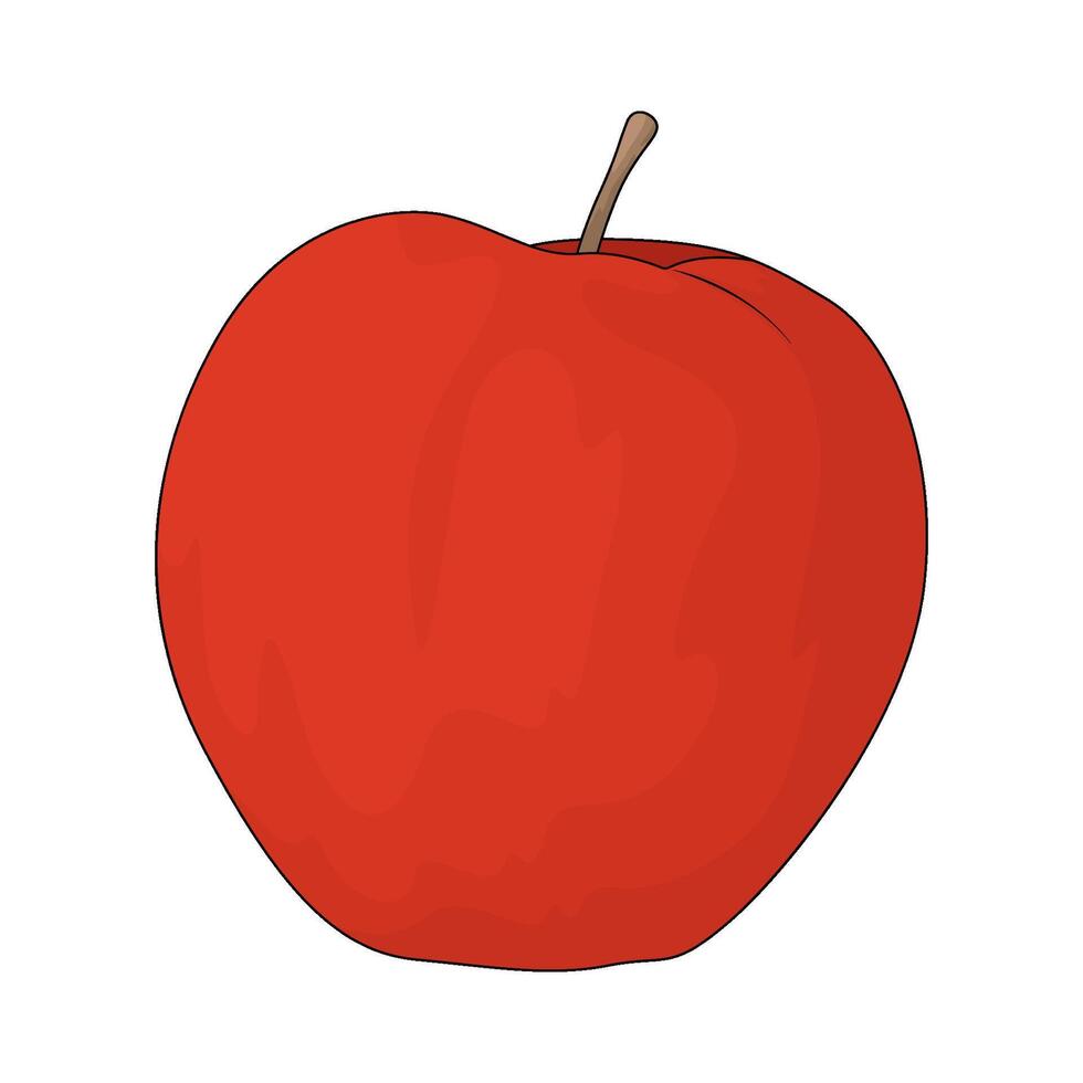 fresh red apple vector