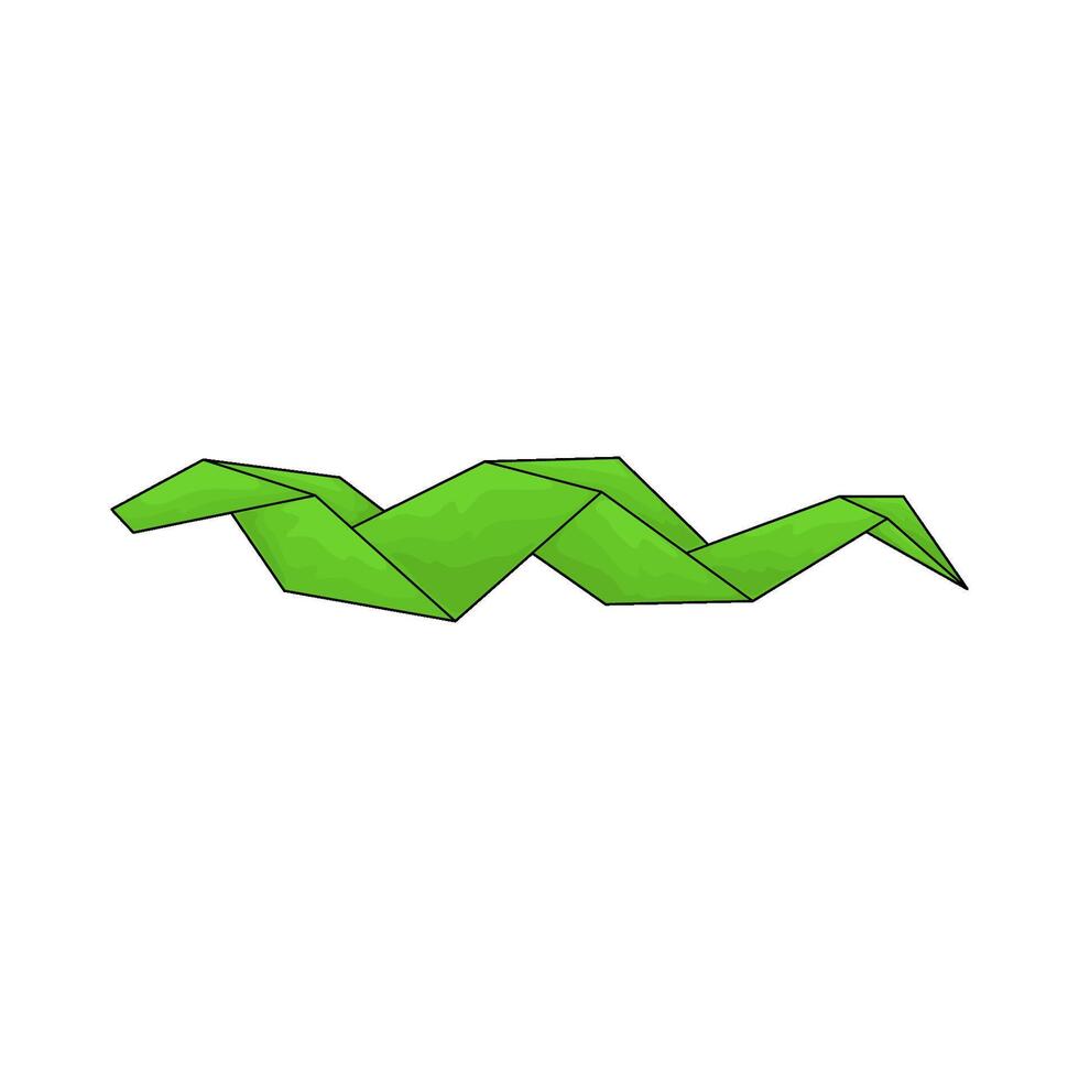 Origami snake illustration vector