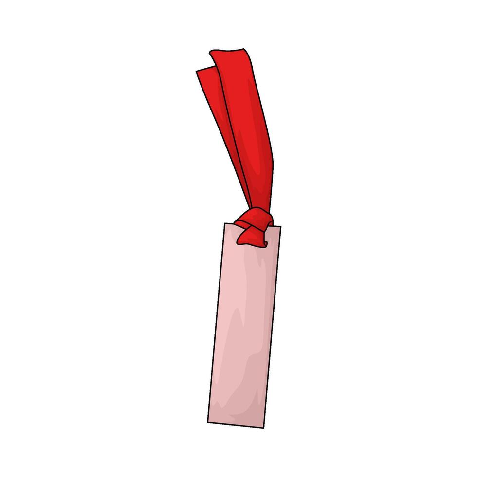 illustration of pink bookmark vector
