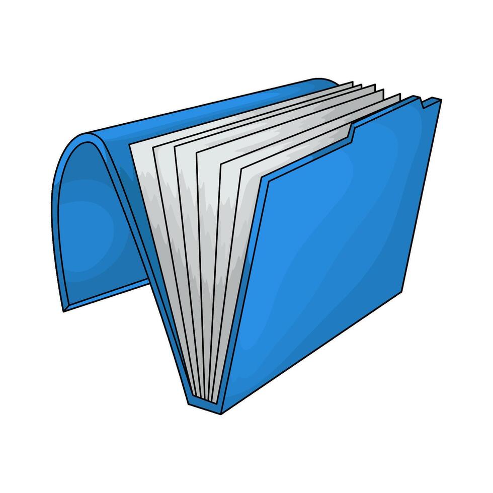empty blue folder illustration vector
