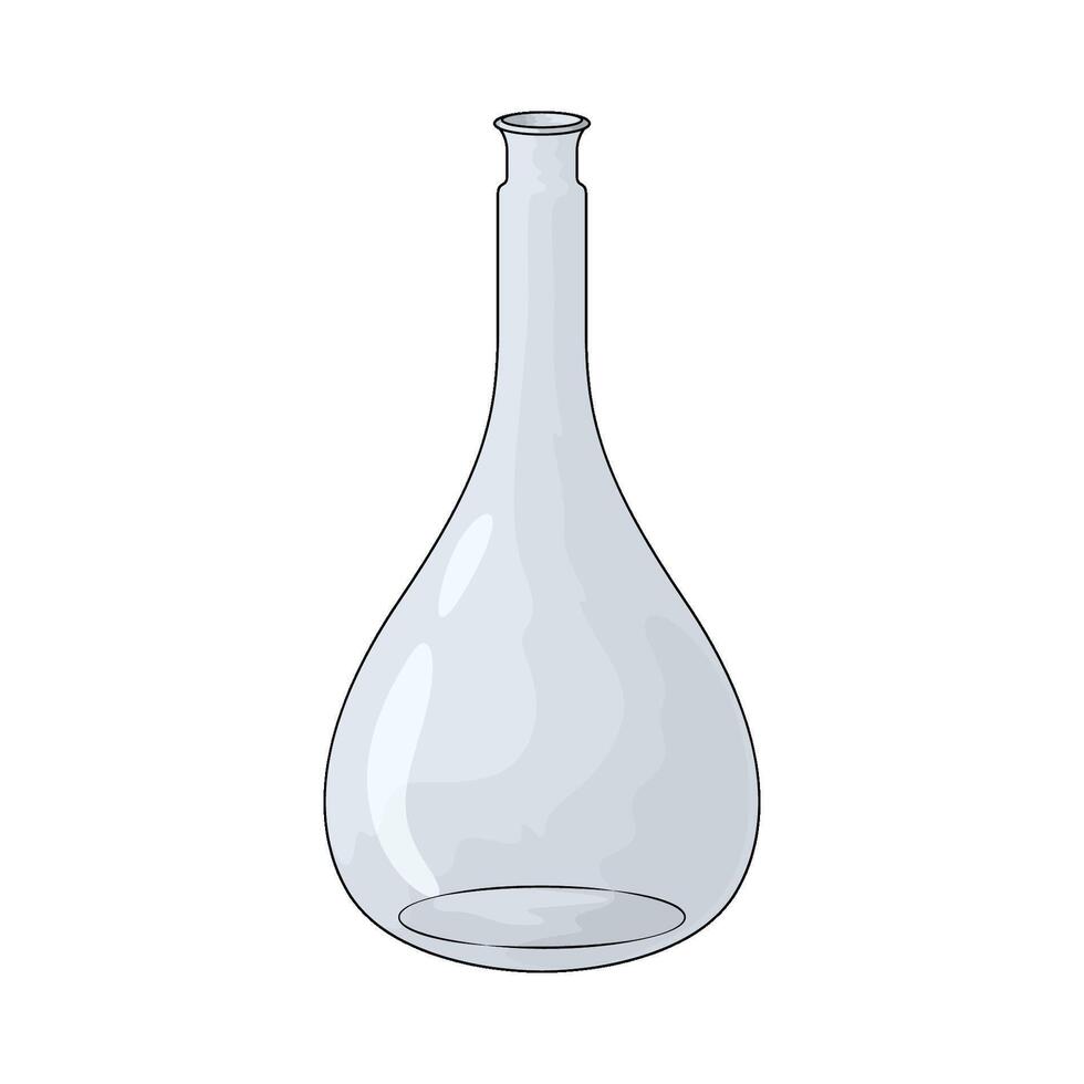 empty lab flask illustration vector
