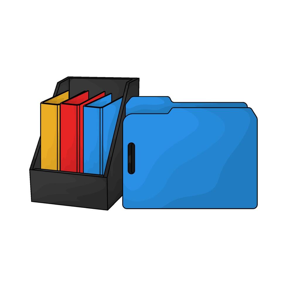 illustration of Neatly arranged folders vector
