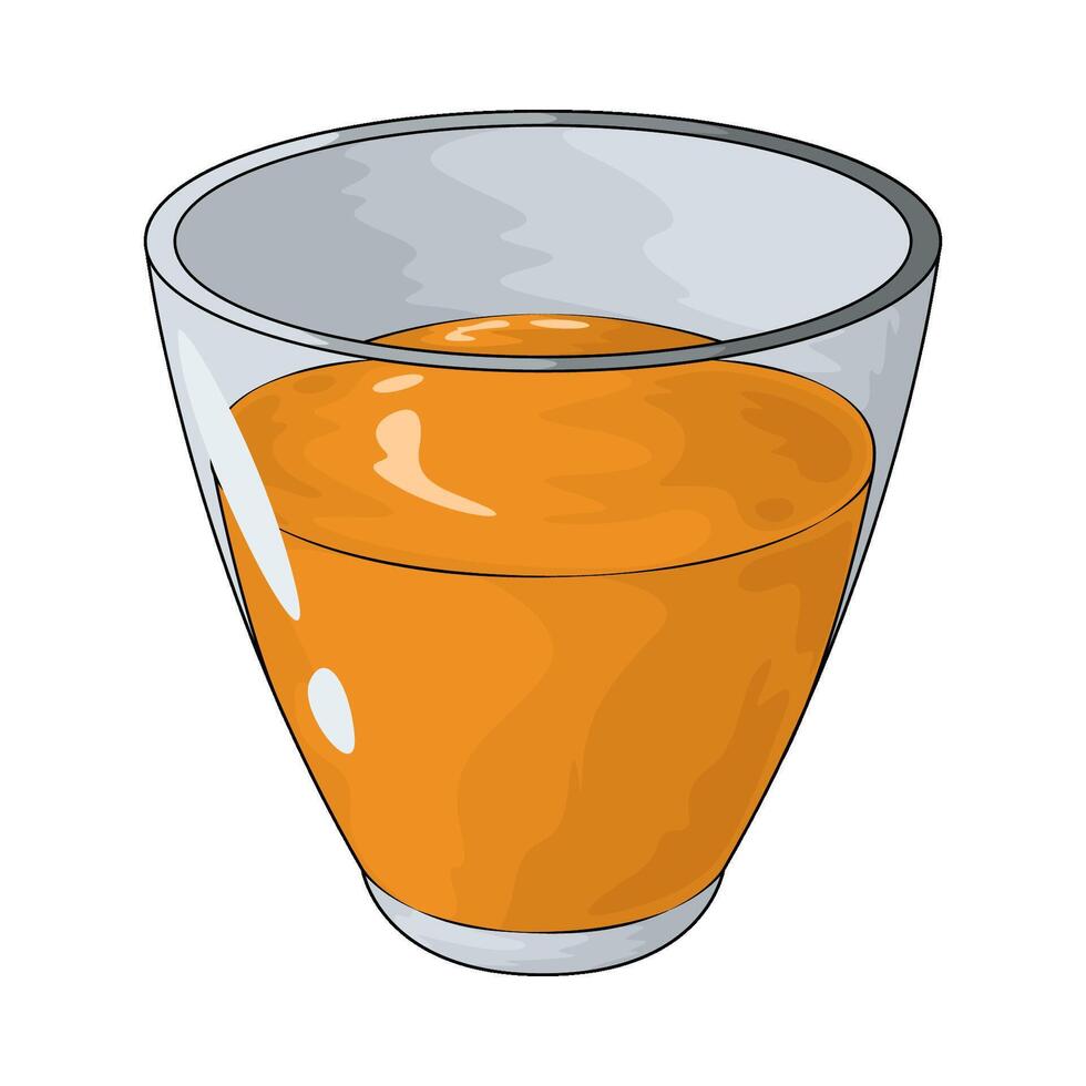 Healthy carrot juice vector