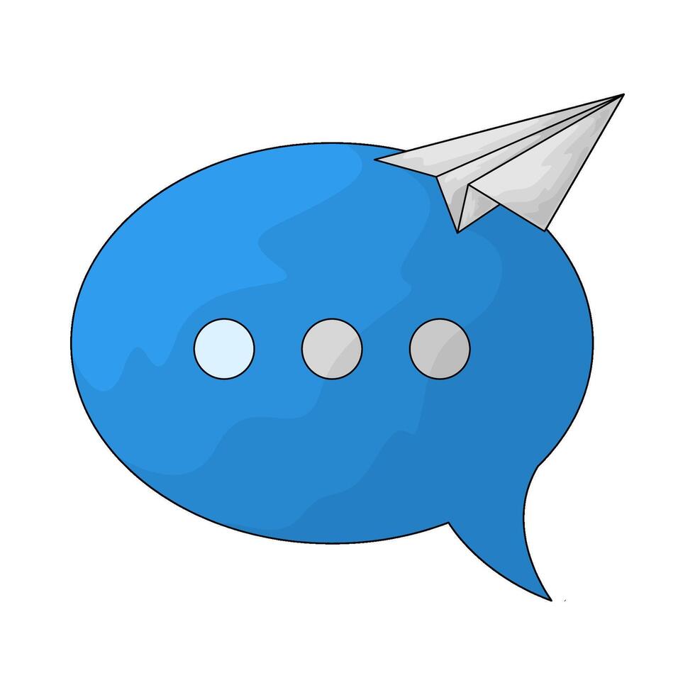 send chat illustration vector