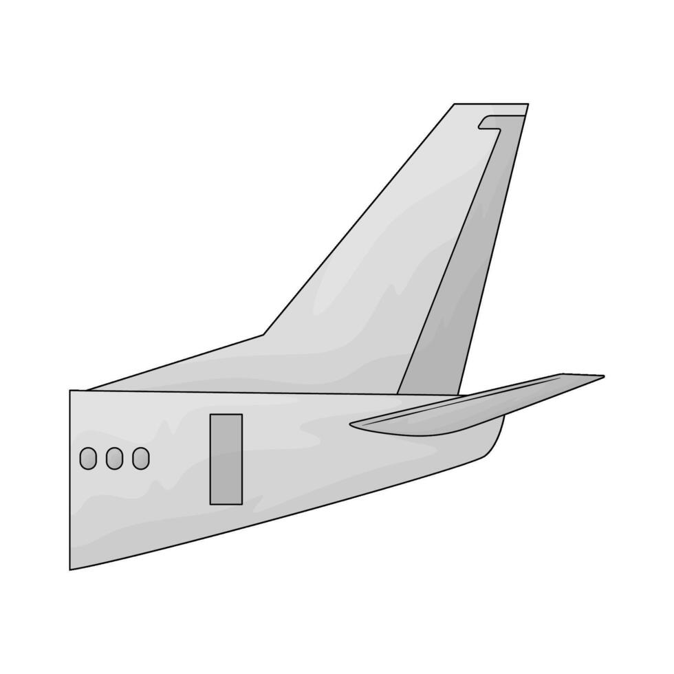 airplane tail illustration vector