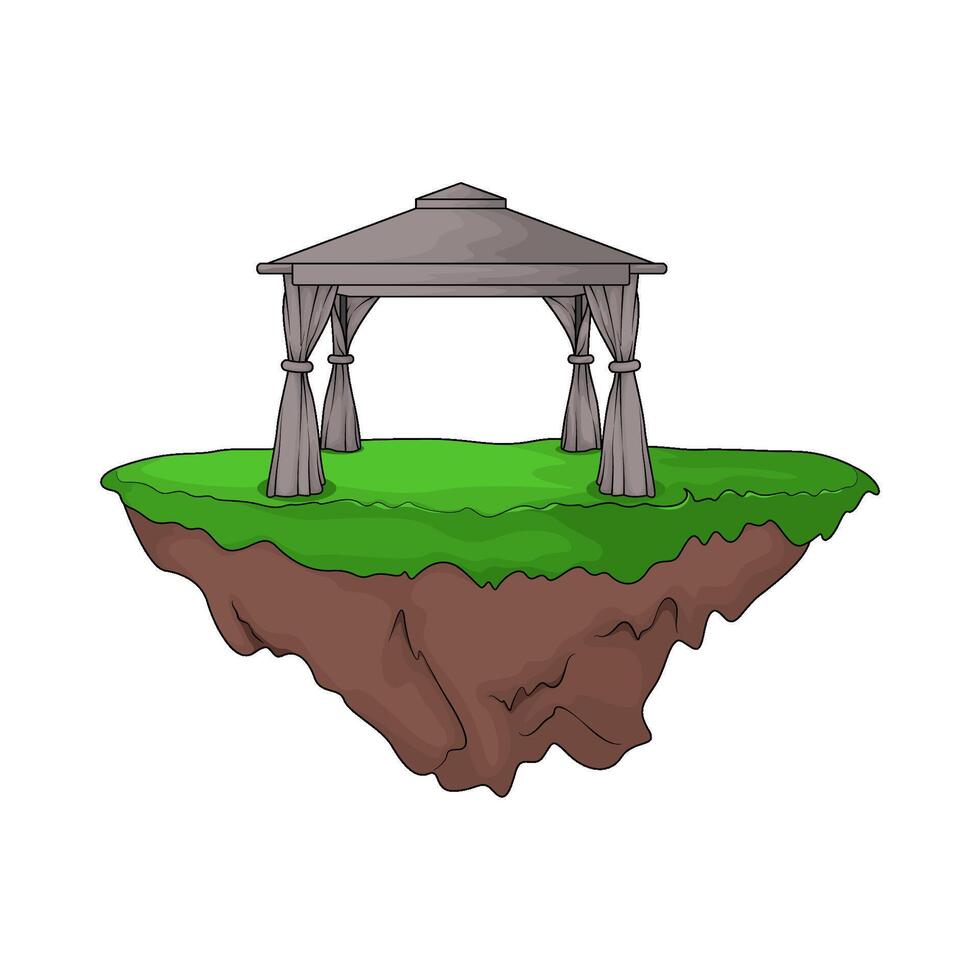 Canopy with Frame and Fabric illustration vector