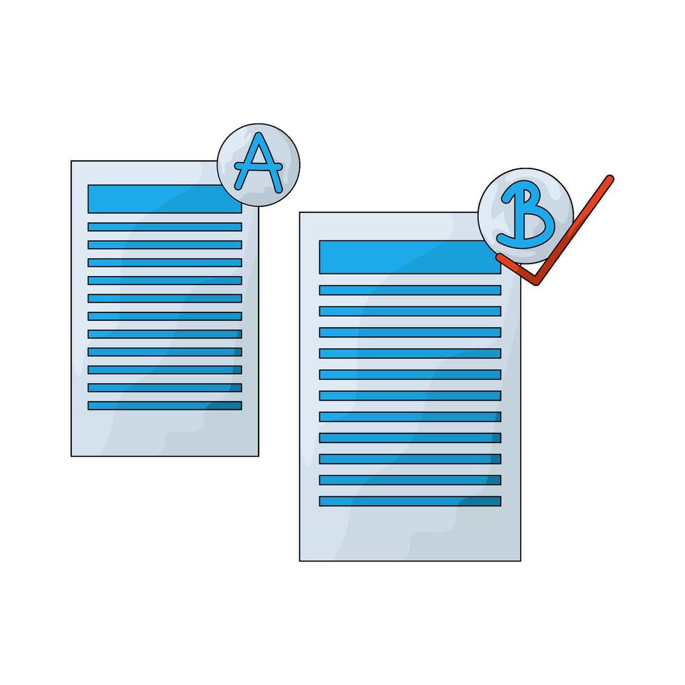 Content Marketing AB testing vector