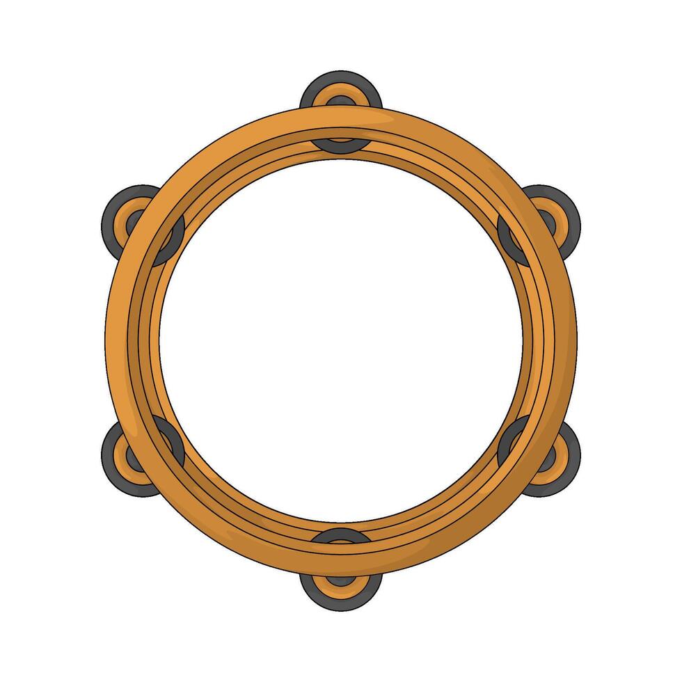 Circus tambourine illustration vector