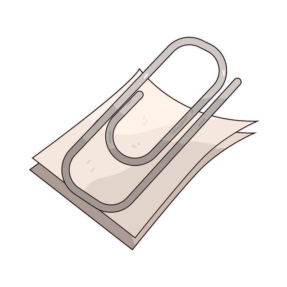 paperclip with paper vector