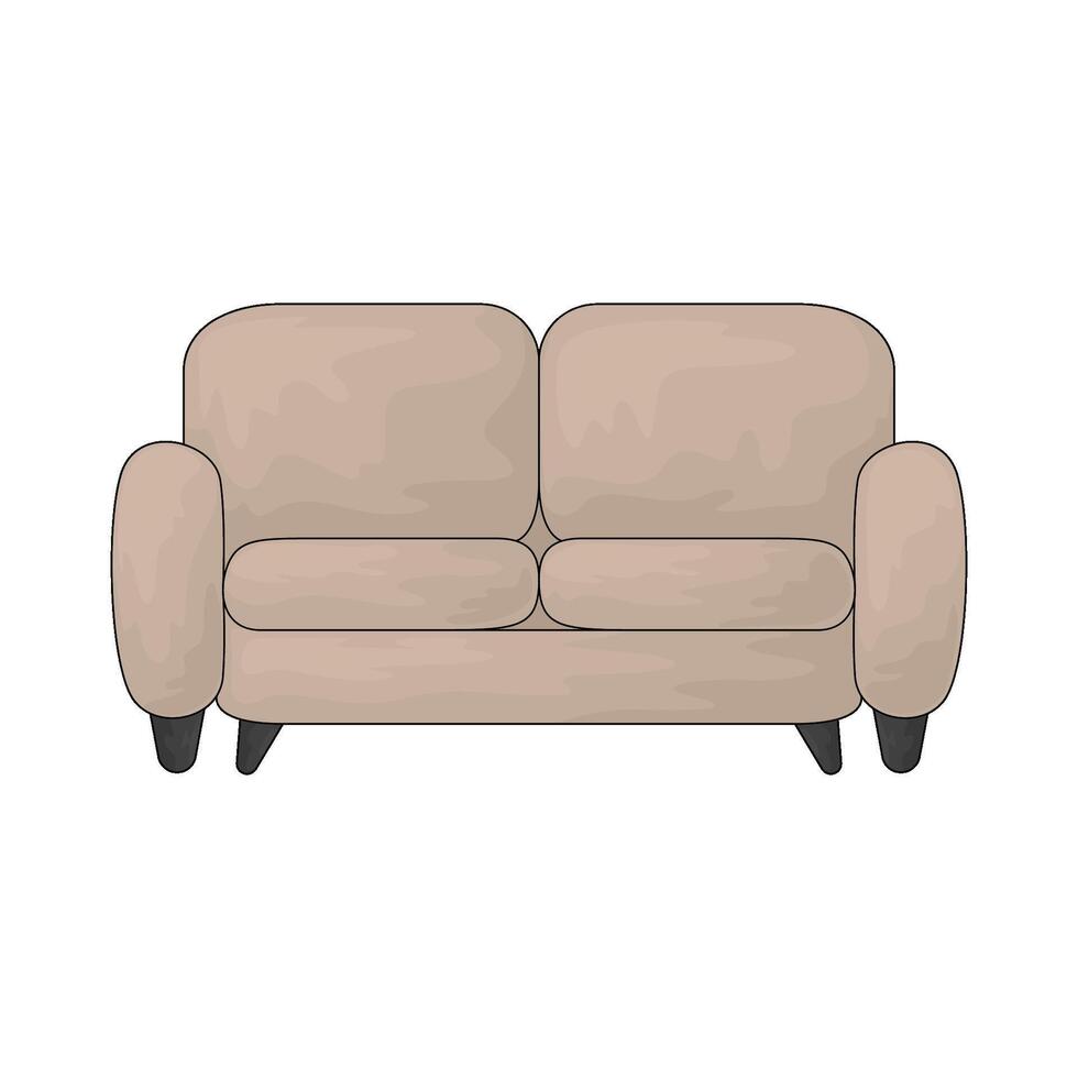 Living Room classic sofa illustration vector