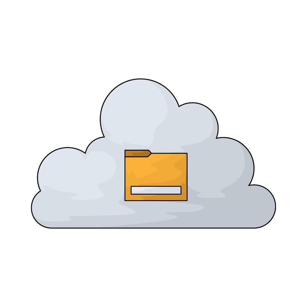cloud folder illustration vector