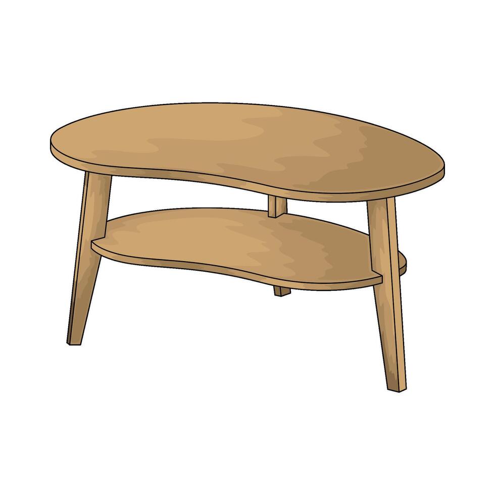 wooden table illustration vector