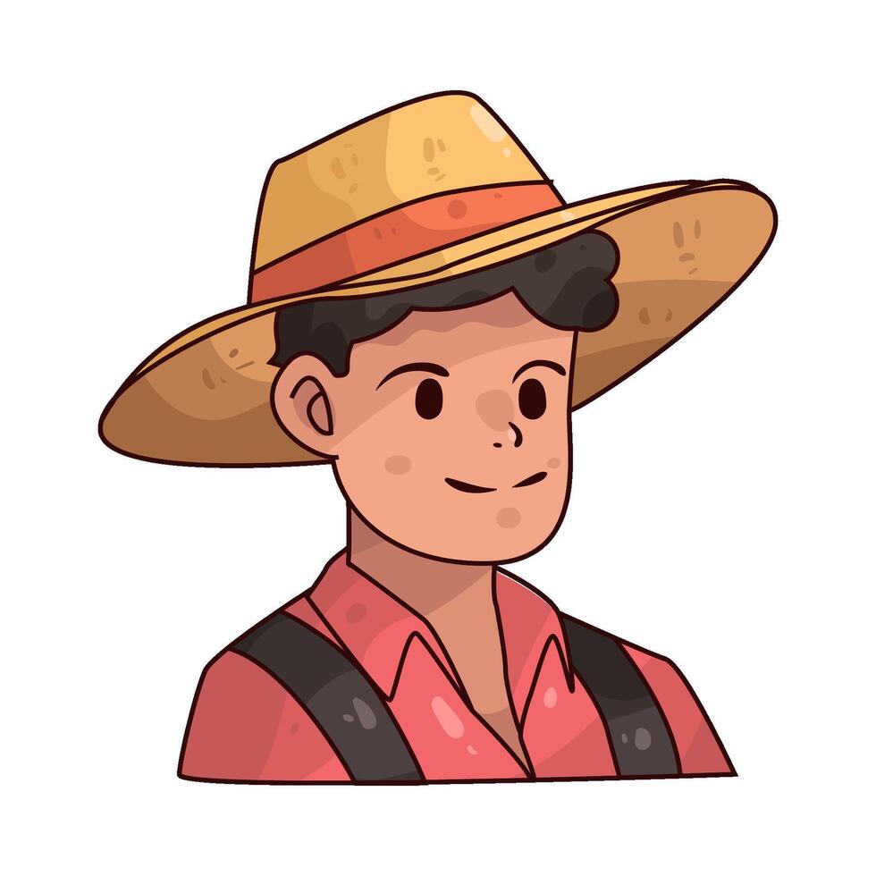 illustration of a farmer vector