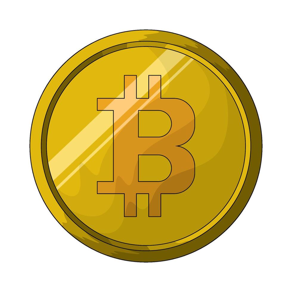 illustration of bitcoin vector