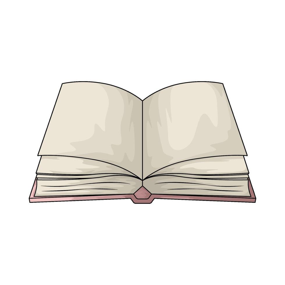 illustration of open empty book vector