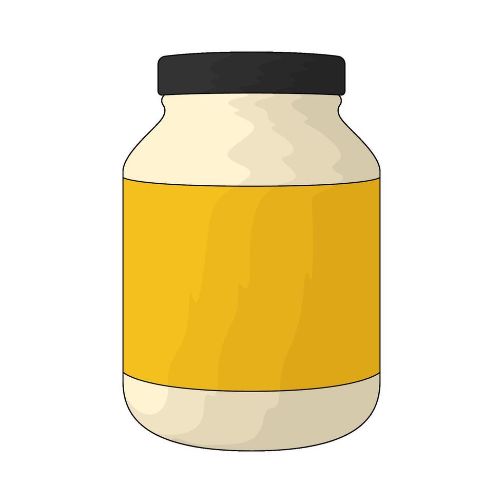 delicious mayonnaise jar vector