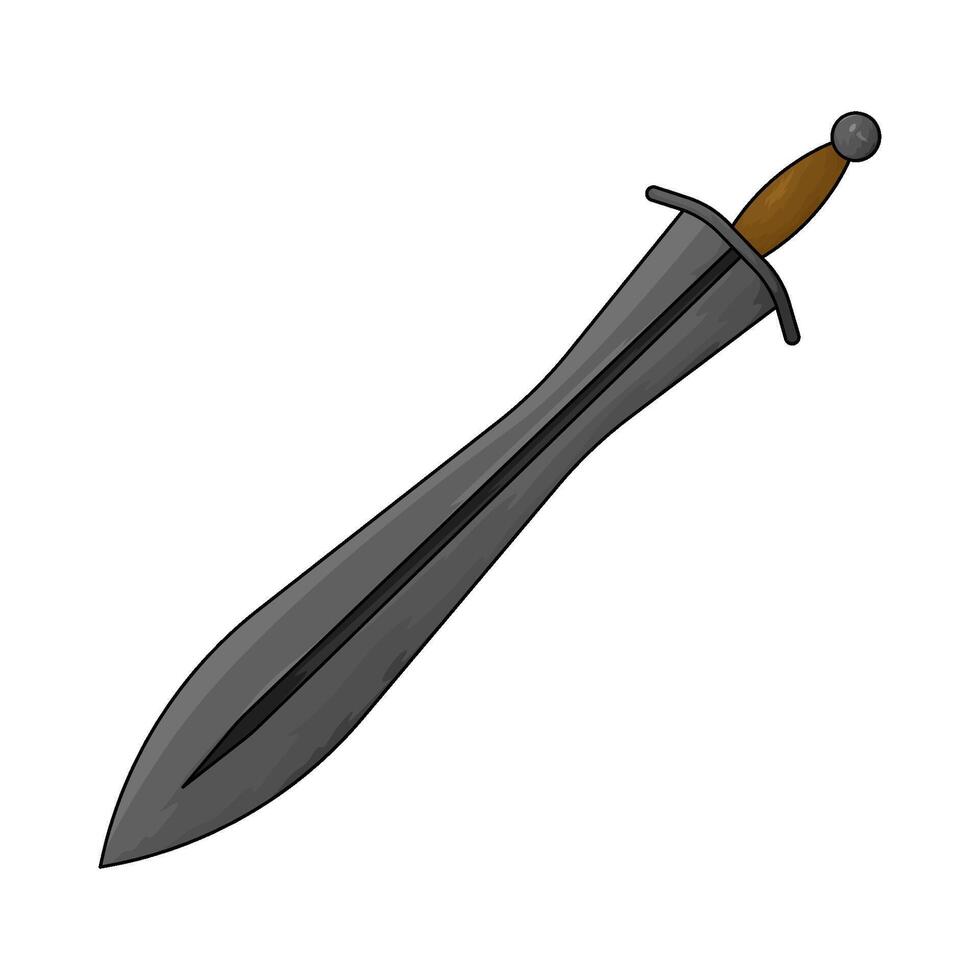 illustration of old sword vector
