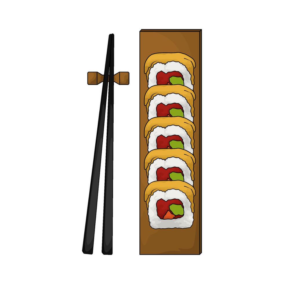 Easy Delicious Sushi vector