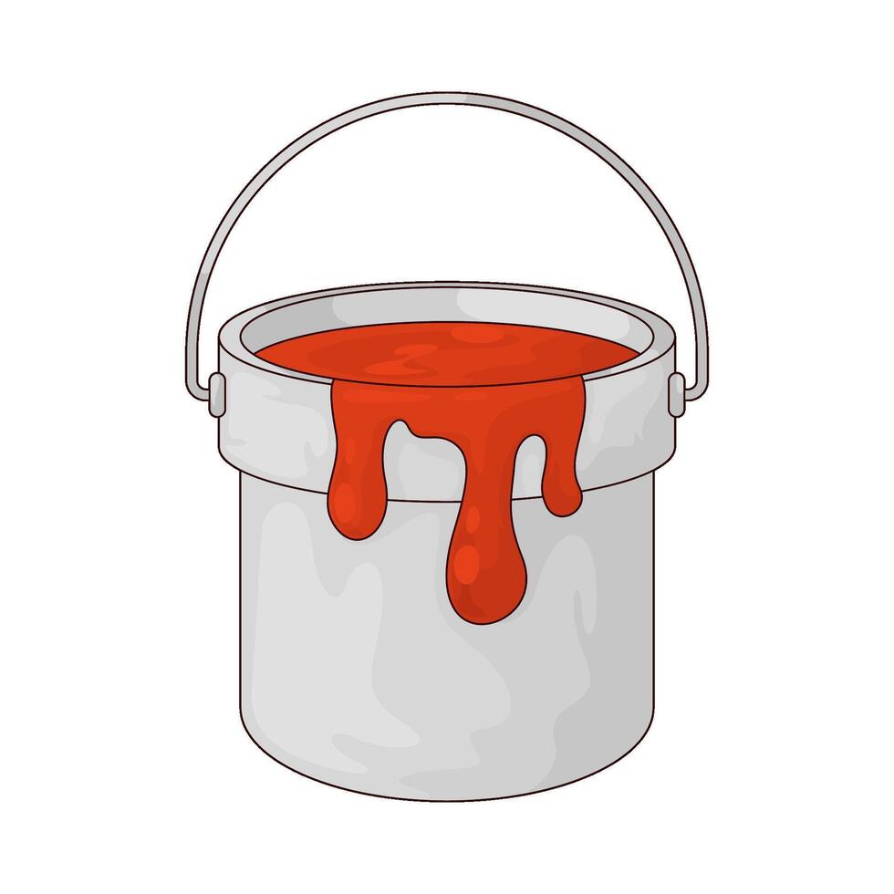 Art paint bucket vector
