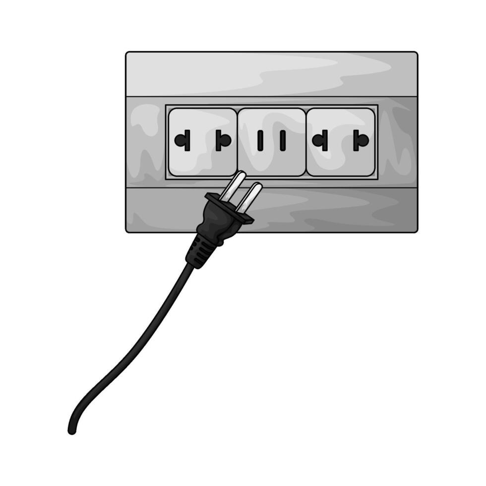 plug with socket illustration vector