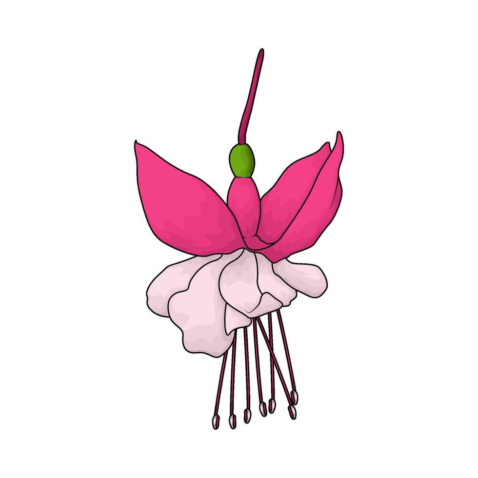 cute pink flower vector