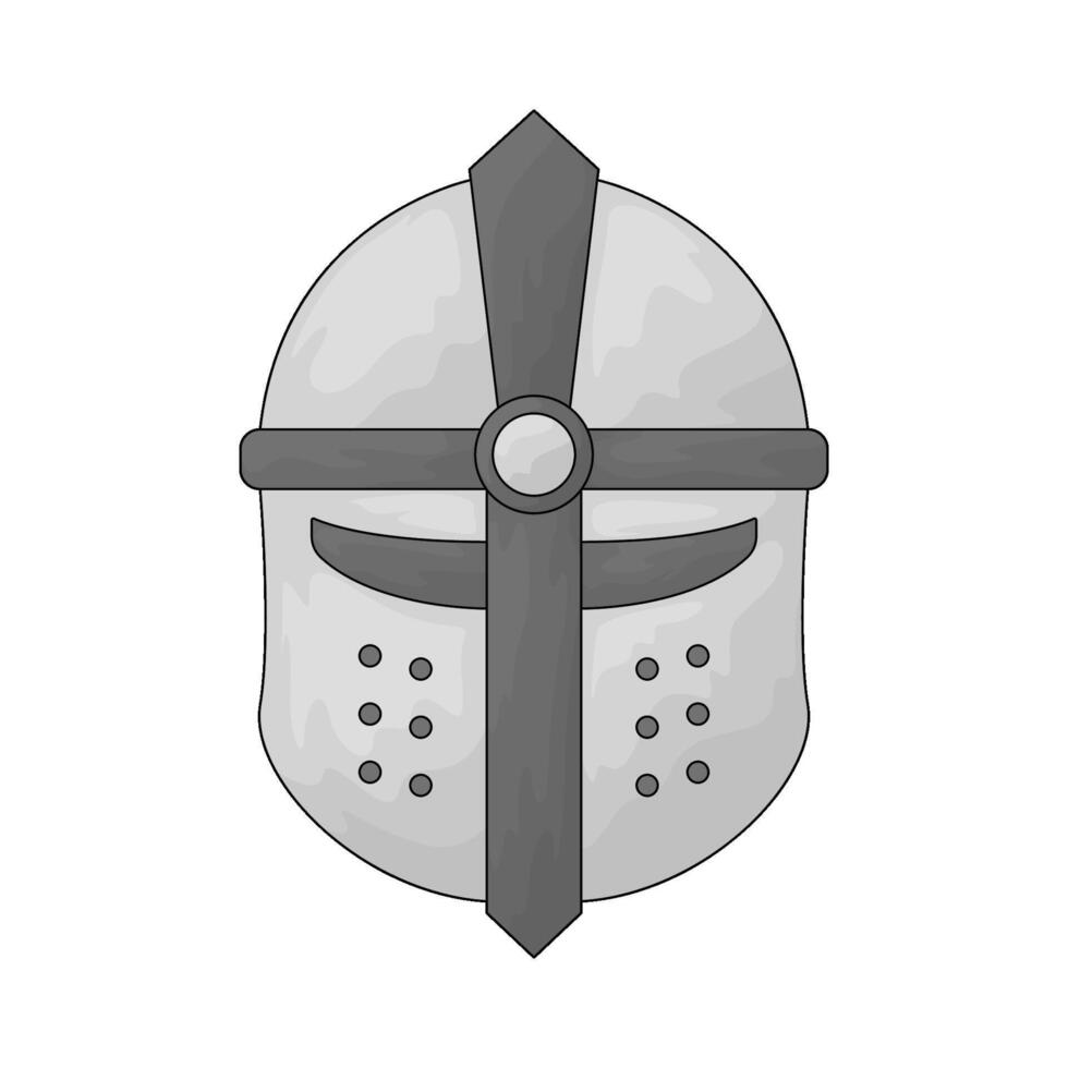 Medieval helmet illustration vector