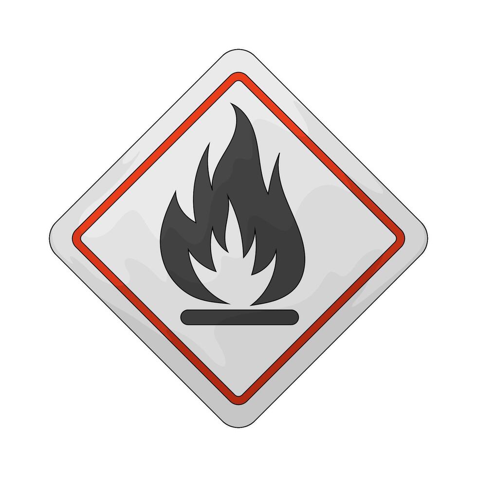 flammable material sign vector