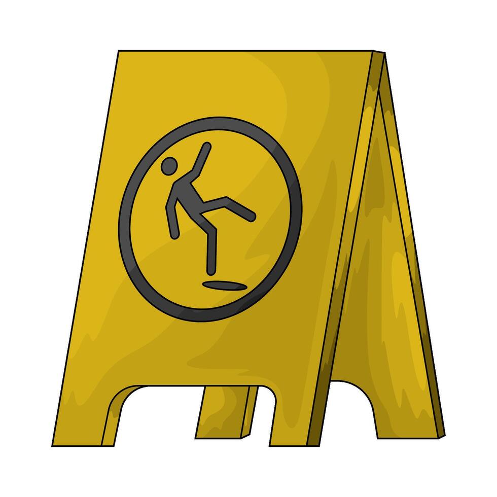 wet floor sign illustartion vector