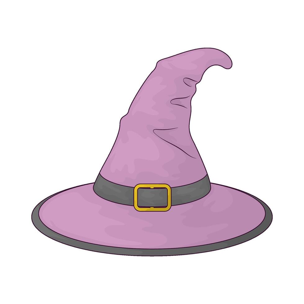 Medieval witch hat vector