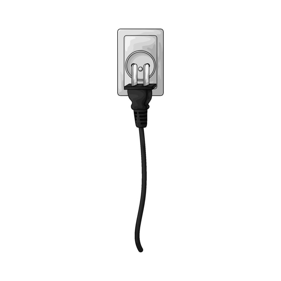 wall socket and plug vector