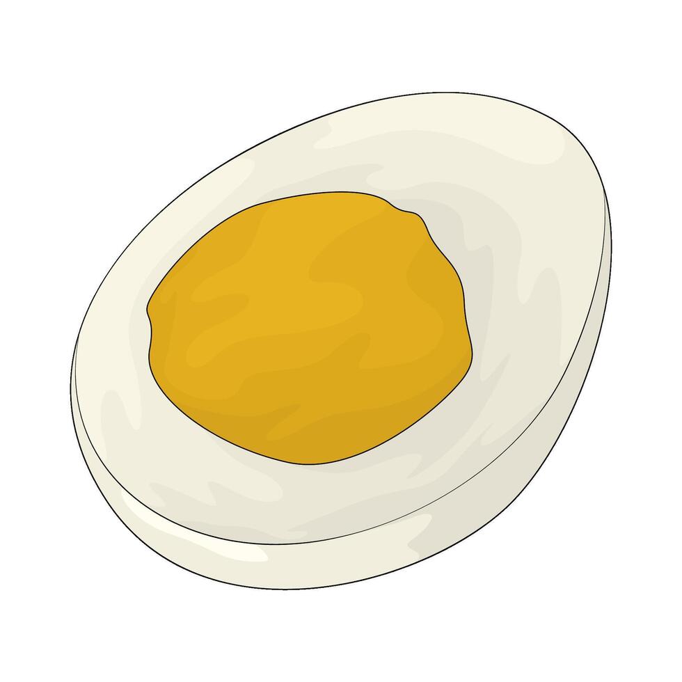 half boiled eggs vector