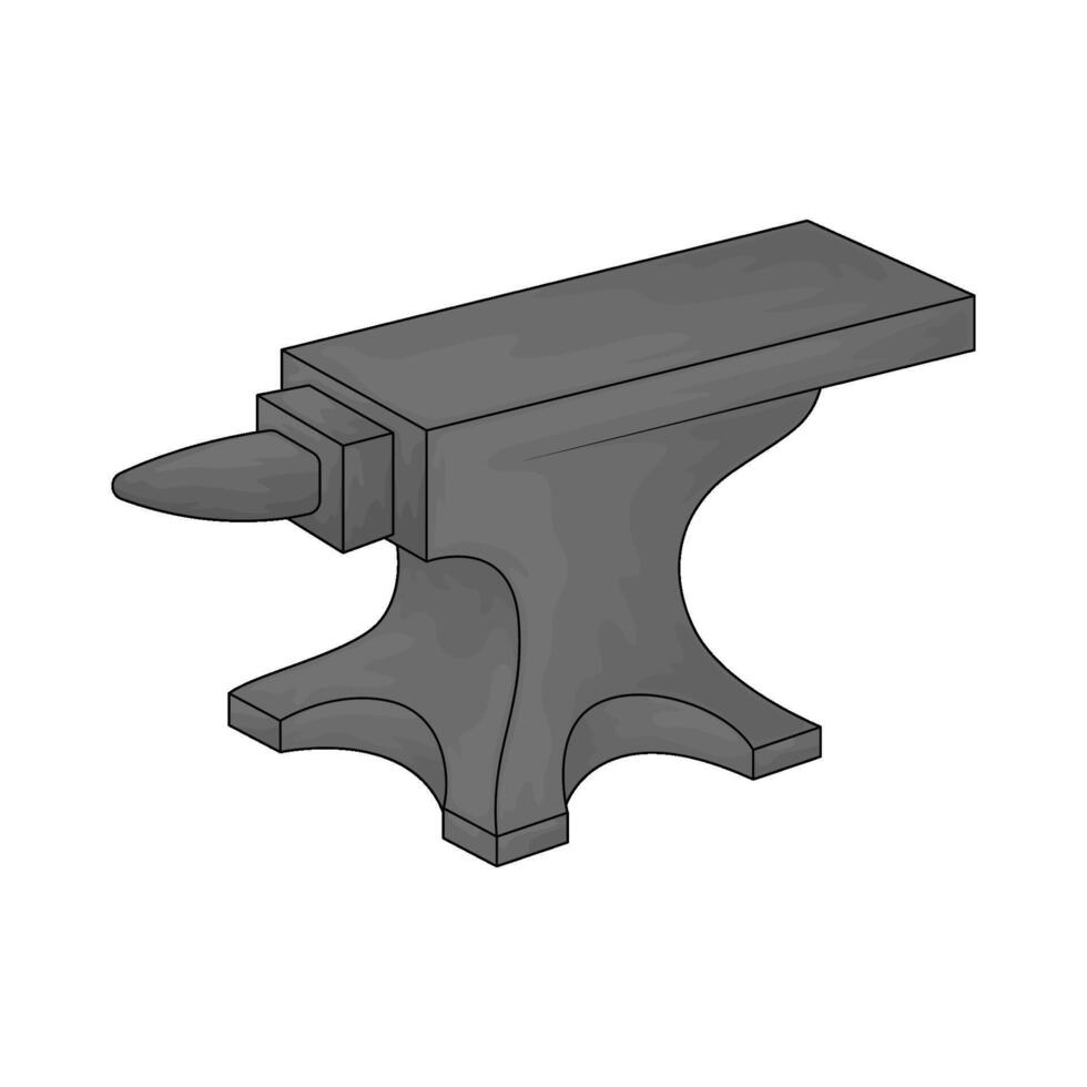 Medieval anvil illustration vector