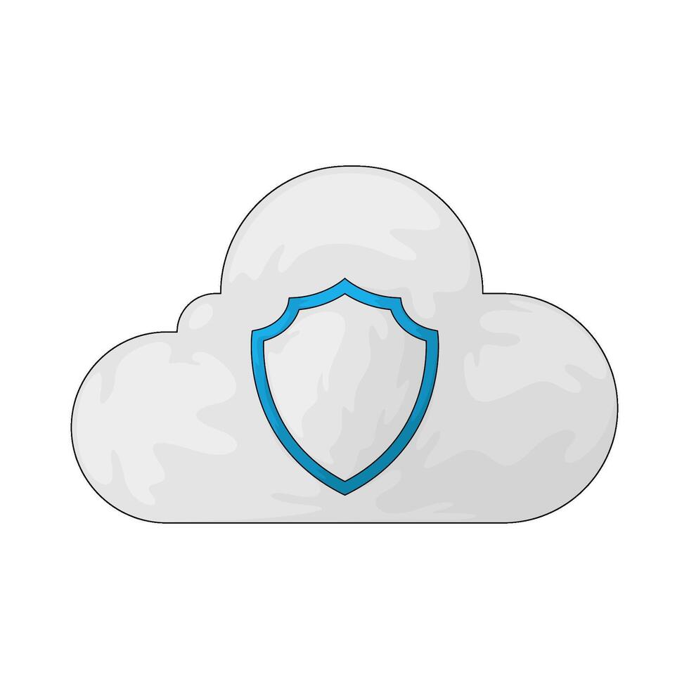 illustration of a cloud security vector