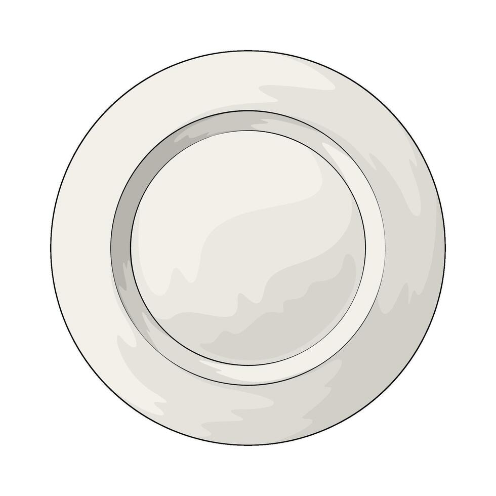 empty plate illustration vector