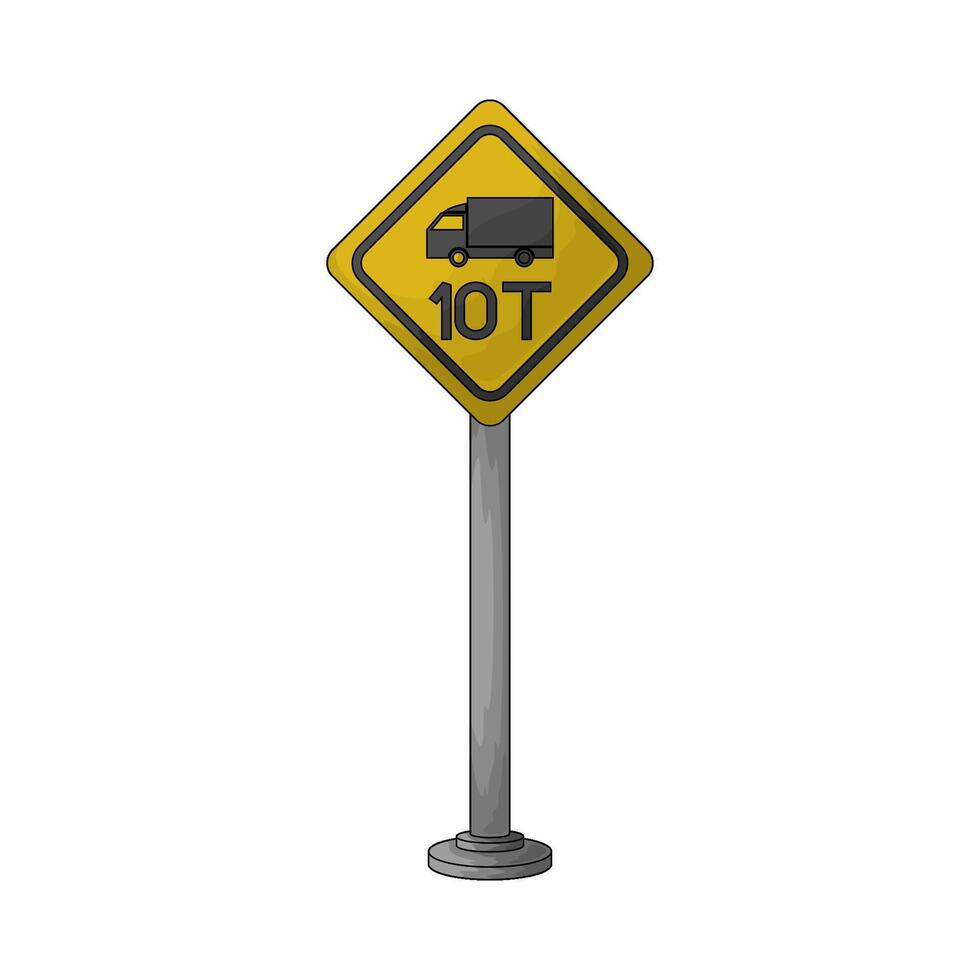 Maximum Weight Caution Sign vector