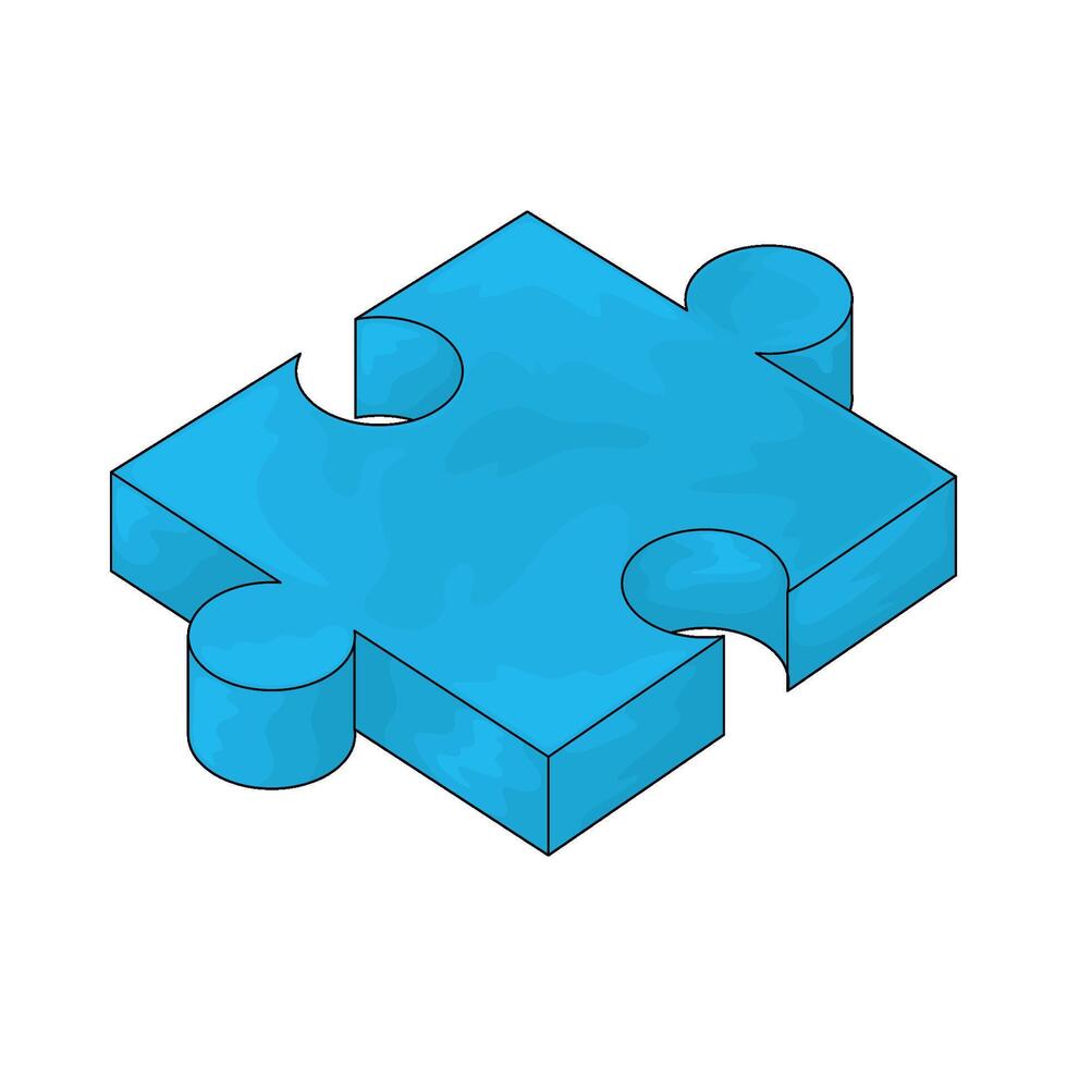 illustration of a blue puzzle pieces vector