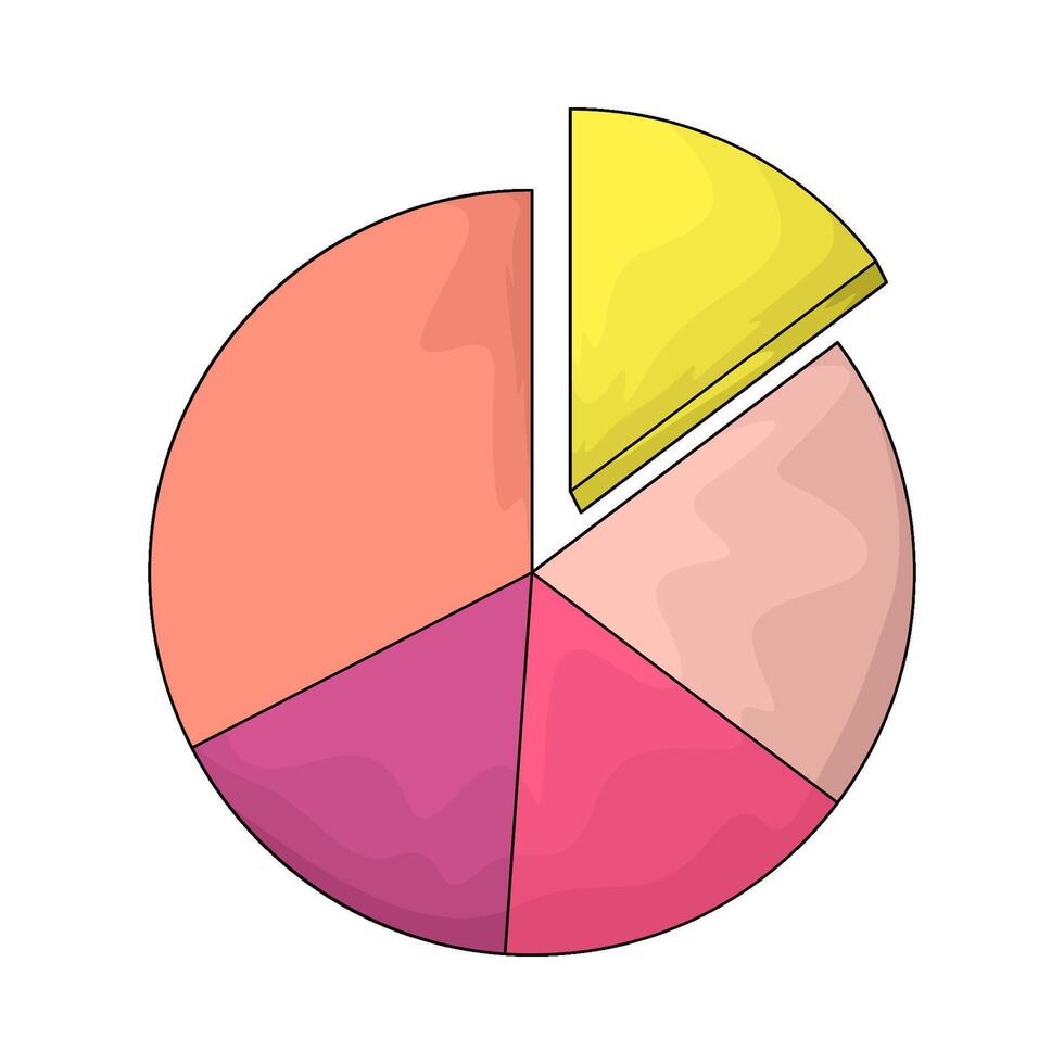 Presentation pie chart illustration vector