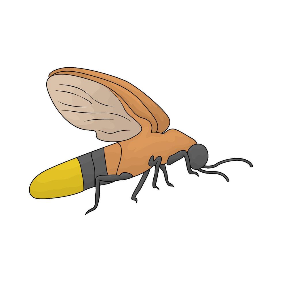 illustration of cute dragonfly vector