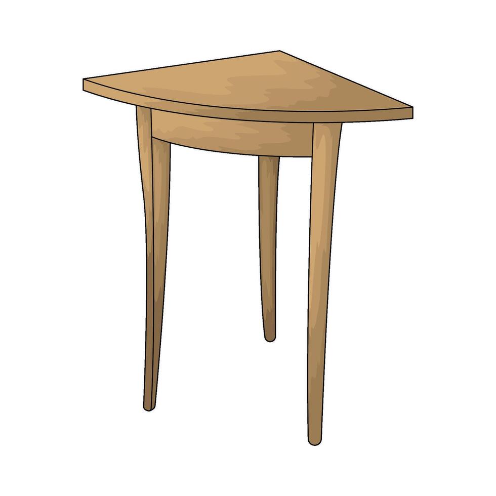 corner table illustration vector