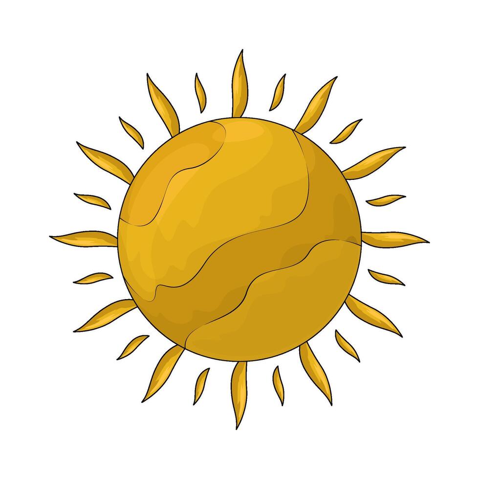 sun shinning illustration vector