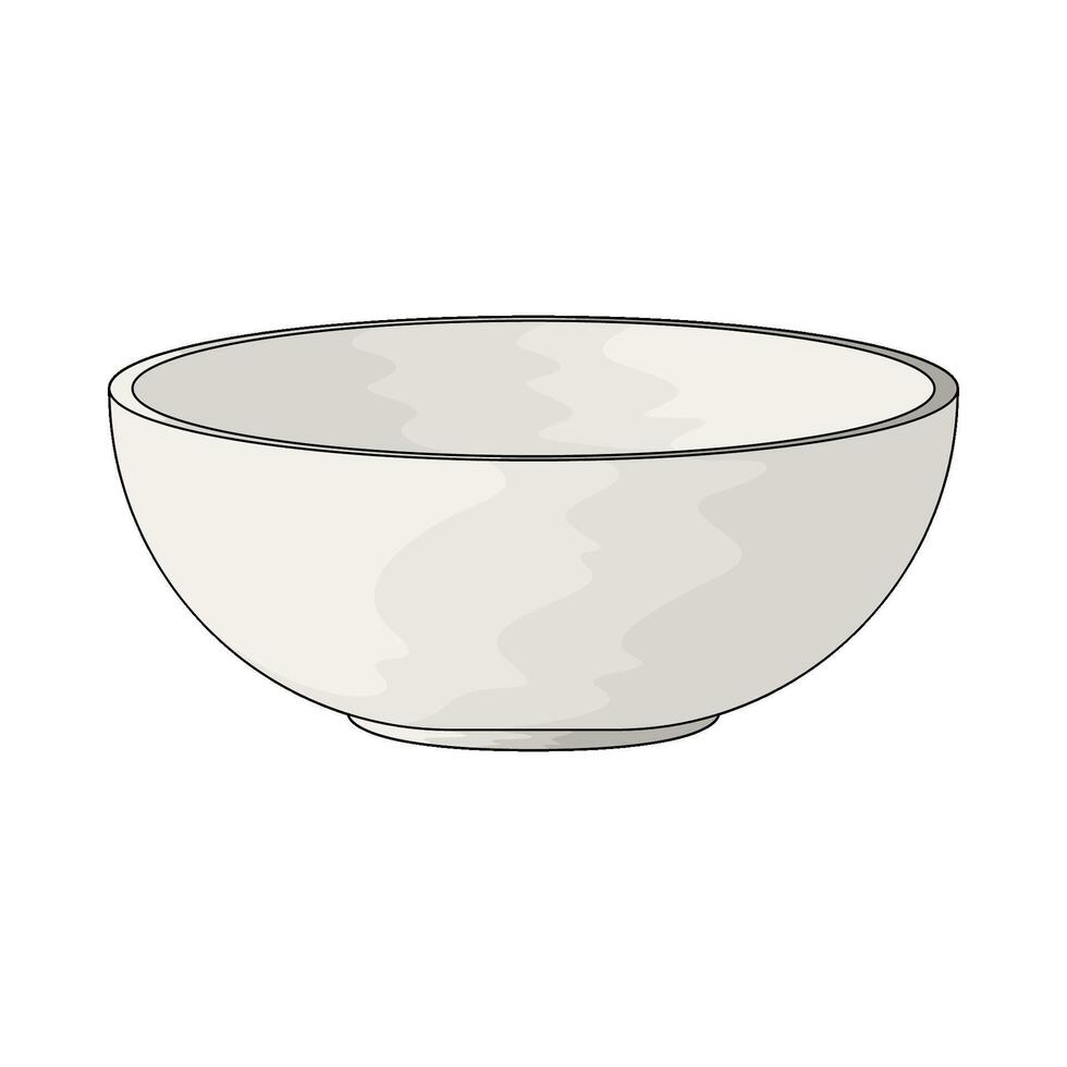 empty bowl illustration vector