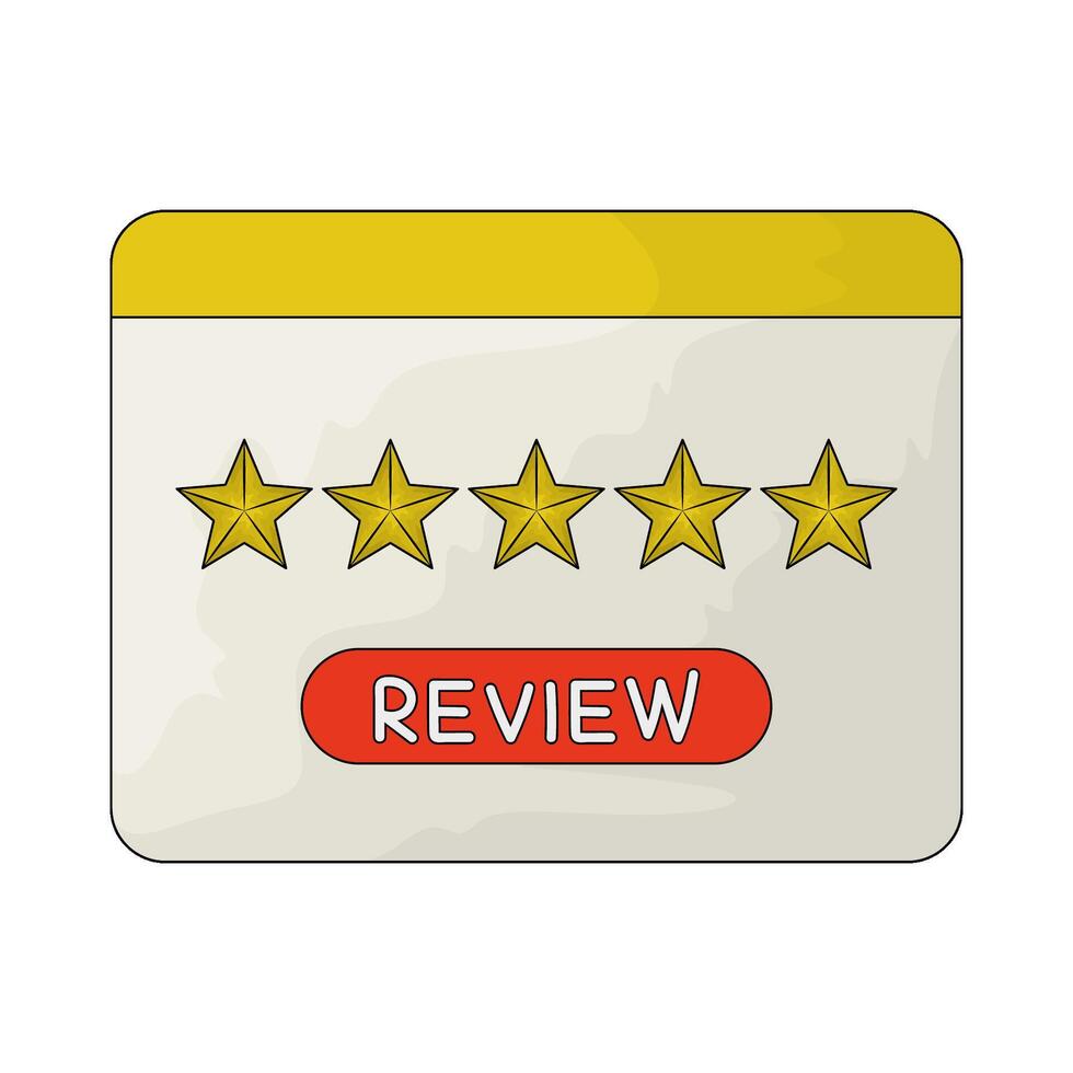 Store review illustration vector